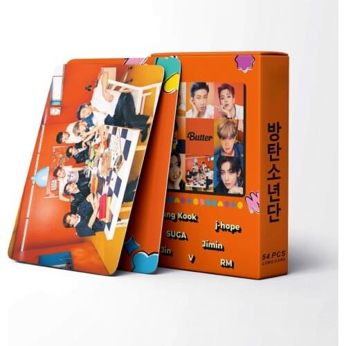 10 Boxes/lot Kpop Butter Peach Lomo Card Jungkook Jimin Suga Rm Jhope V Jin Collection Cards Gift Box 55 Pcs