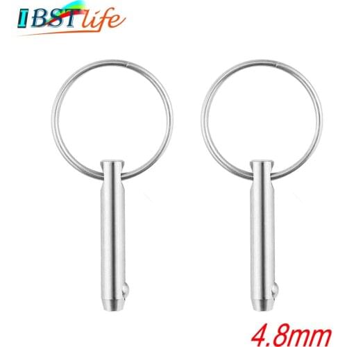 2PCS 4.8mm Marine Grade 316 Stainless Steel 3/16 inch Quick Release Ball Pin for Boat Bimini Top Deck Hinge