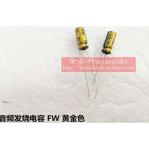 2020 hot sale 30PCS/50PCS Nichicon audio capacitor 50V0.33UF 5X11 FW black gold skin for electrolysis Nichicon free shipping