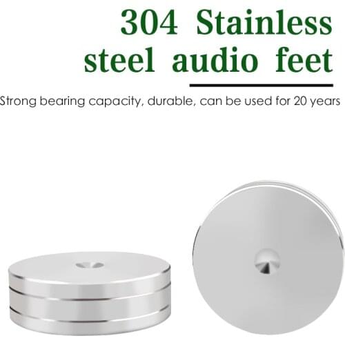 4Pcs Fever Audio Isolation Feet Shock Stainless Steel Absorbing Amplifier Speaker Foot 49mm*15mm