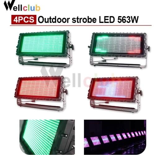 4 pcs IP65 Outdoor Strobe Led 560W Stage Light 1120pcs*0.5W RGB 3in1 Dmx 512 Dj Light For Concert Party Disco Flash Strobe Ligh