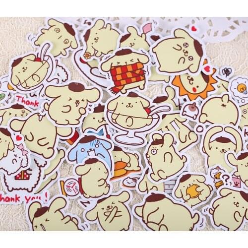 40pcs Pudding Dog Cartoon Photo Album Scrapbook Waterproof Decorative Sticker DIY Handmade Gift Scrapbook Sticker