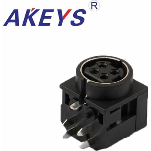 5PCS MPC-4-01 DC Female 4 Pin Mini DIN Power Jacks Sockets S Terminal