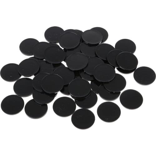 50pcs Plastic RPG Base Set Table Top Wargaming Wargame War Game Miniatures Circular BLACK