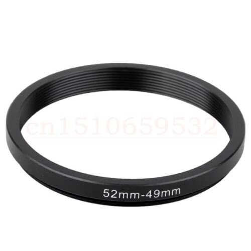 52-49 mm BLACK Aluminum metal selling 52mm-49mm 52 to 49 Step down Ring Filter Adapter FREE TRACKING NO