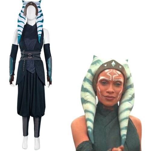 Ahsoka Tano Cosplay Costume S2 Uniform Suit Tops Pants Outfits Halloween Carnival Party Clothes Adult Women Girls