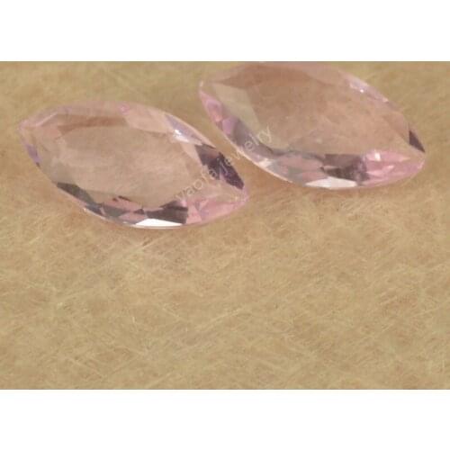 Wholesale 1.5x3~8x16mm 5A Light Pink Red Color Marquise Shape Brilliant Cut Loose Glass Stone Beads Synthetic Gems For Jewelry