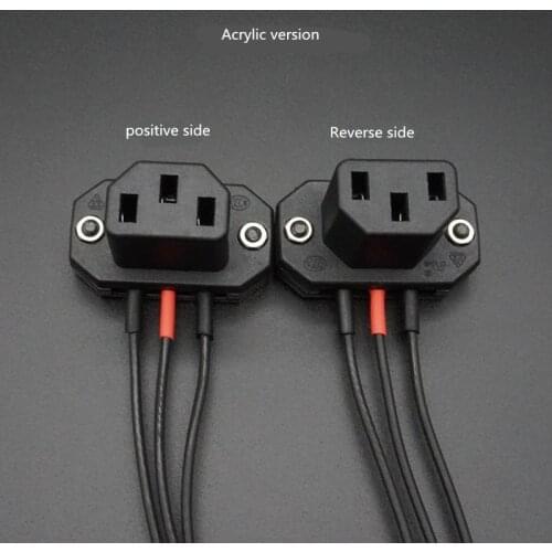 Computer Case Extension Cord Power 90-Degree Elbow Tinned Wire A4 Case Dedicated Male And Female Acrylic Version