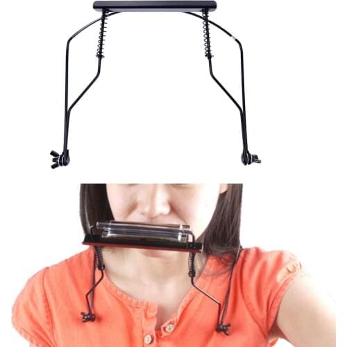 Black Harmonica Neck Holder Adjustable Mouth Organ Stand Harmonica Harp Rack Metal 1X Harmonica Neck Holder 10 Holes