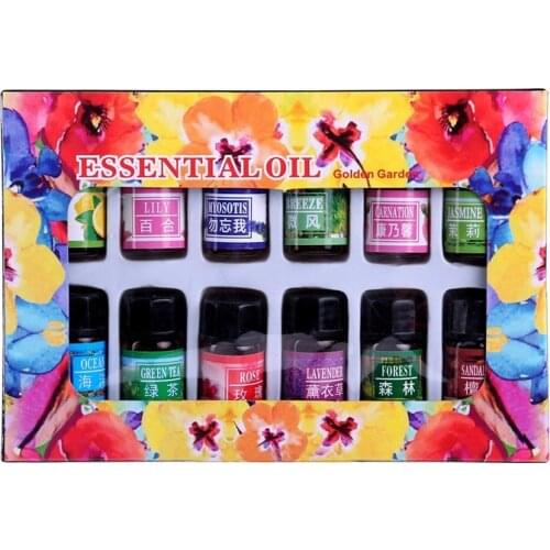 12pcs/Lot Aromatherapy Essential Oil Different Kinds Of Fragrance 3ML/Bottle Used For Humidifier Air Purifier Incense Burner