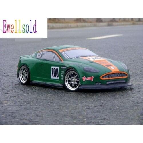 Ewellsold 2pcs/lot 1/10 RC car PVC Body Shell For 1:10 radio control on-road car 190mm item No 048green