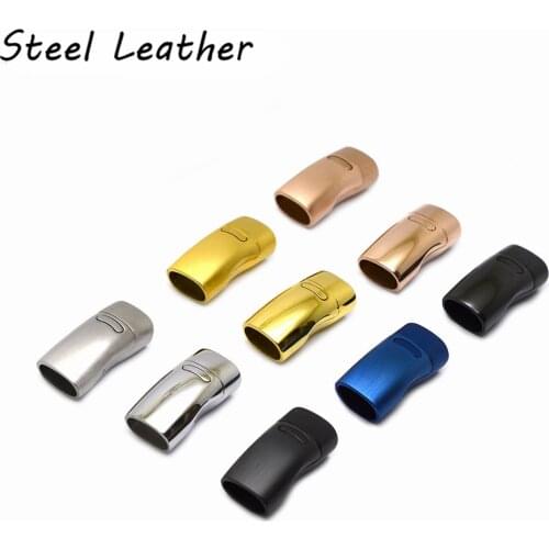 Engrave Logo 10pcs/lot Hole: 11*7mm Hot Design bracelet buckle leather bracelet clasp steel magnetic clasp rectangle jewelry