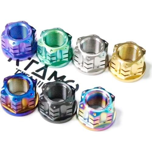 H=22mm)Titanium Alloy Rear Axle Spindle CNC Nut M16x1.5P Long Version Fit Xmax/Nmax/Aerox/Mio i 125,soul i GT125,pcx&cilck