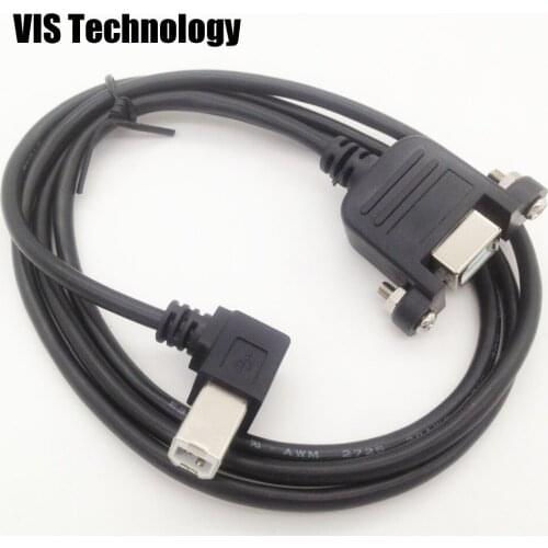 3D printer USB 2.0 Type-B Male to Female Printer Data Cable USB 2.0 Type-B Left Elbow 90 Degree Angled Extension 50/100cm Cable
