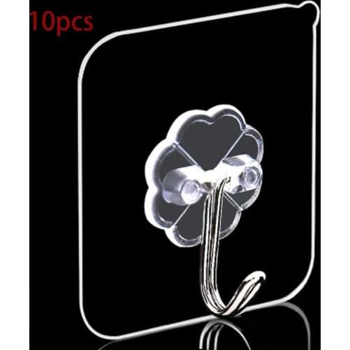 10PCS Seamless Adhesive Hook Sticky Wall Hanger Purse Bathroom Door Rack Elephant Home Organizer Metal plastic hooks for kitchen