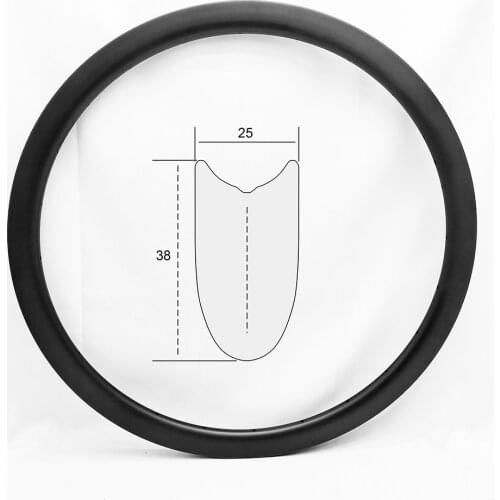 7-TIGER 305g 25mm Wide 38mm Depth Carbon Fiber Tubular Wheelset Rims Road Bicycles 700c Gravel Fixed Rim Disc Brake Racing Wheel