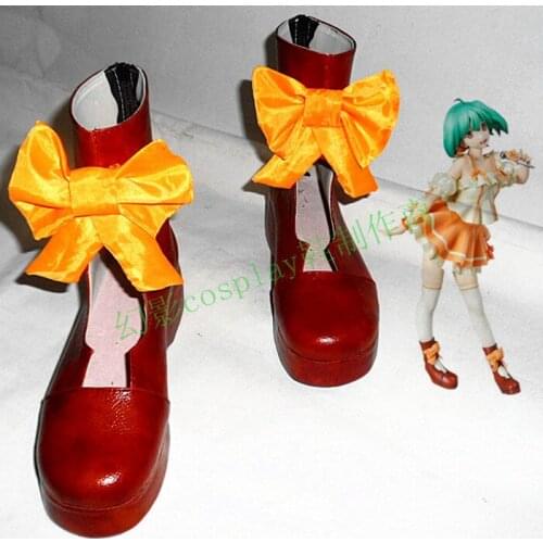 Macross Frontier Ranka Lee Red Girls Halloween Cosplay Boots Shoes H016