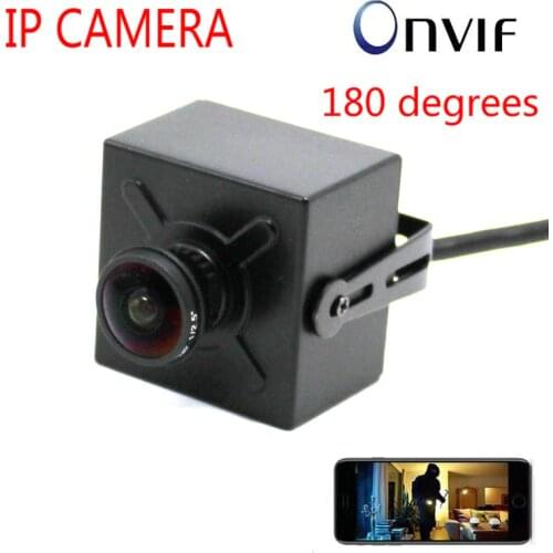 Mini H265 onvif IP Fish-eye camera Home security anti-theft remote surveillance camera 180 degrees