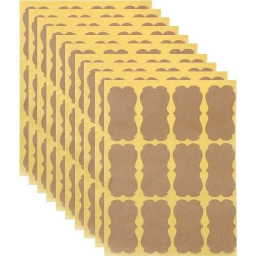 New 120Pcs Vintage Blank Kraft Label Handmade Sealing Sticker For Gift Packaging DIY