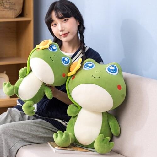 New 35/45cm Frog Plush Toy Frogs Doll Stuffed Animal Soft Stuffed Toy Dropshipping Christmas Holiday Gift For Kids