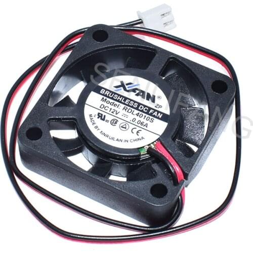 Genuine New RDL4010S 12V 0.06A 40*40*10mm 4cm 4010 Two Wires Quiet Fan