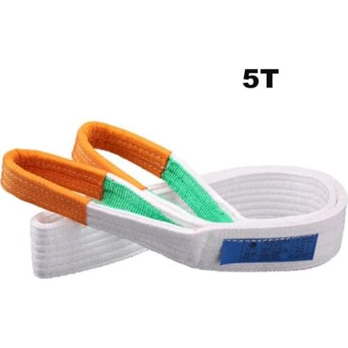 Lifting Belt 5T Flat Lifting Webbing Sling Industrial High Strength Cargo Hoisting Belt Webbing Tape Belt Sling Fabric Strap