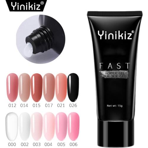 Yinikiz Poly Extension Nail Gel Varnish Nail Polish Finger Extension Nail Gel UV LED Enhancement Camouflage Builder Gel
