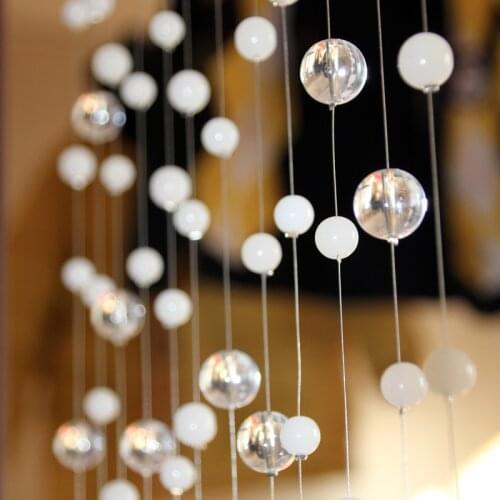 Luxury Bead Curtain Irregular arrangement White Transparent Glass Crystal Curtain Interior Home Decoration Door Curtain