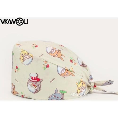 Nursing Hat Accessories Scrub Cap Cartoon Printing Pet shop Cap@gorros quirofano mujer