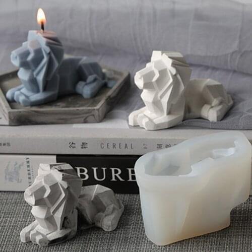 Lion Stencil Geometric Candle Mold Silicone Mold For Candle Making Diy Handmade Christmas Gifts Christmas Easter Home Decoration
