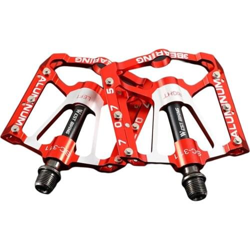 Bicycle Mountain Bike Pedal Anti-slip Footboard Bearing Aluminum Alloy Bike Cycling Tools Lightweight 3 Bearings Pedal