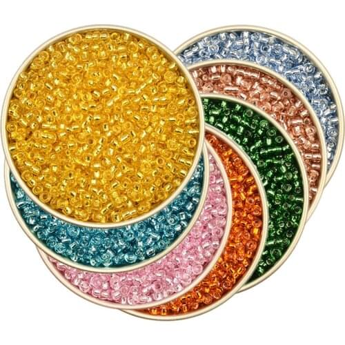 9g/1000pcs 2mm Colorful Glass Bead Handmade Jewelry DIY Bracelet Necklace Handmade Decorative Crafts