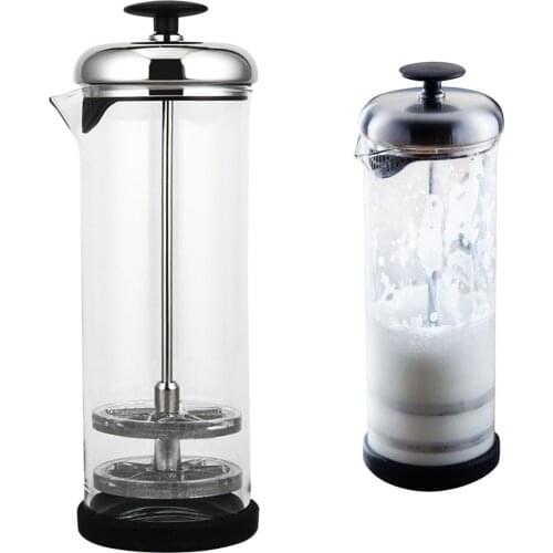 400ml Manual Milk Frother Stainless Steel Milk Coffee Foamer Creamer Pitcher