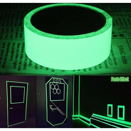 Светящийся самоклеящаяся бумага свечение светящиеся DIY стены флуоресцентные аварийные лестницы