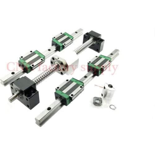 3D print parts CNC router SFU1605-300 400 SFU1204-L-600mm700mm ballscrew set+HGR15 linear rail+HGH15CA carriage or HGW15CA block