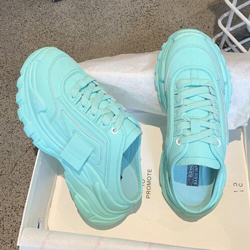 Womens Sandal Colored Botou Mueller Shoes Women 2021 New Thick Soles for Lazy People Wear Fashion Leather Pop Shoes