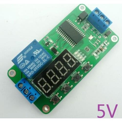 1 Channel 5V Digital Tube Multifunctional Delay Relay LED Time Timer Switch PLC