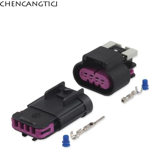 2 Sets 4 Pin Way Delphi Waterproof Electric Auto Connector Oxygen Sensor Male Female Plug For Buick Chevrolet 15487756 15487755