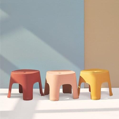 1Pc Strong 6 Colors Thicken Plain Children Shoe Stools Living Room Non-slip Bath Bench Changing Kids Girls Boys Gift Furniture