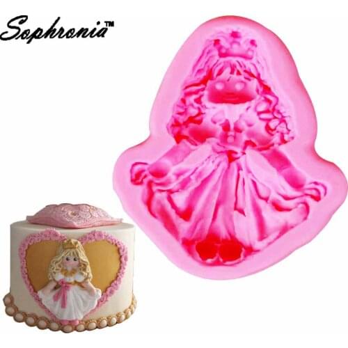 10PCS/SET Doll Princess Bride Girl Fondant Cake Silicone Mold Chocolate Mould Biscuit Candy Cake Decoration Baking Tool m923