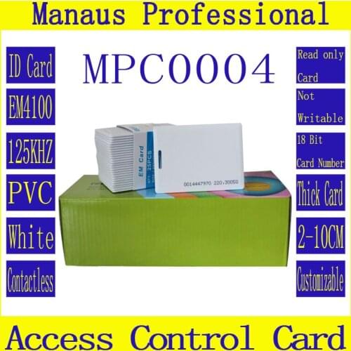 100Pcs White RFID 125khz Chip Wholesale Timecard Tag Proximity Access Control Card Smart ID Token High Quality C4-1