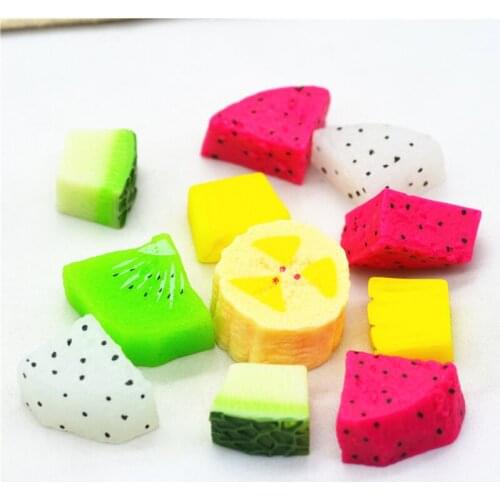 12PCS Resin 3D Fake Fruit Salad Platter Miniatures|Resin Dollhouse Miniatures|3D Flatback Fruit Salad Cabochons