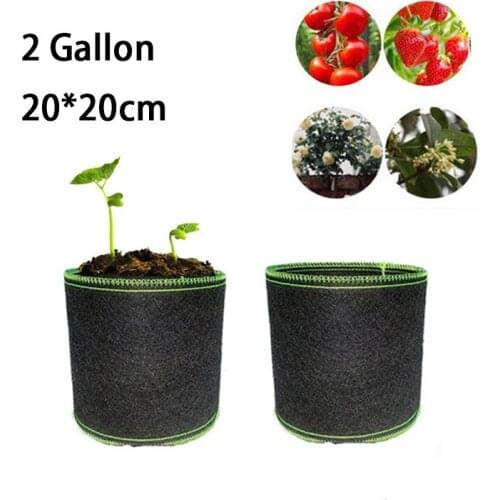 2 Gallon Tree Pots Plant Grow Bags Garden Planting Bags Jardin Growing Bag Fruit Planter Bags Breathable Nonwoven Fabric Cloth