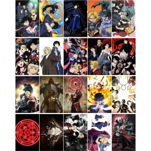 20pcs one Set Fullmetal Alchemist Anime Manga Card Paster IC Card Stickers A024