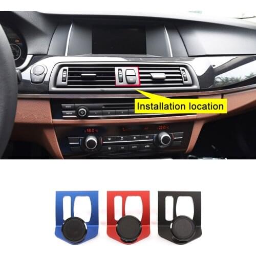 3 Colors Aluminum Alloy Car Air Vent Mobile Phone Holder Aavigation Bracket Trim Accessories For BMW 5 Series/GT F10 F07 2011-17