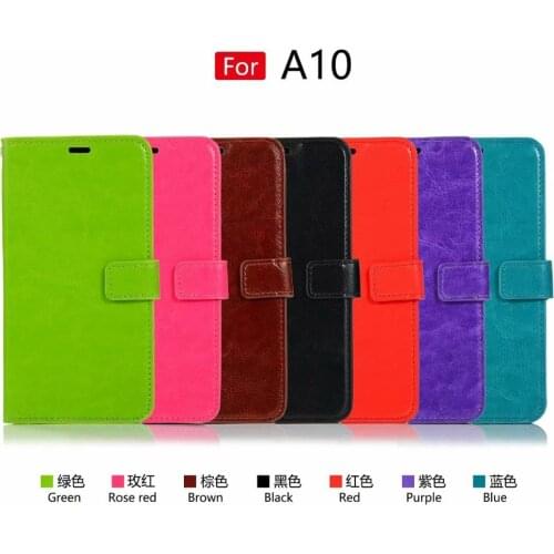 50pcs/lot Flip PU Leather Cover Case For Samsung A10 A20 A30 A40 A50 A70 A80 A90 A20E M10 M20 M30 Crazy Horse Grain Phone Bag