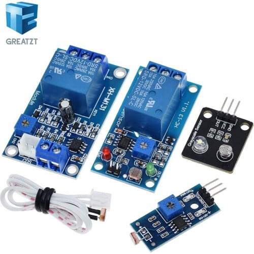 5V 12V Light Control Switch Photoresistor Relay Module Detection Sensor 10A brightness Automatic Control Module For Arduino