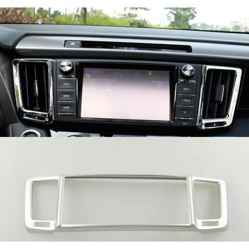 Car Styling For Toyota RAV4 2014 2015 2016 2017 ABS Air Conditioner Middle Central Outlet Vent Cover