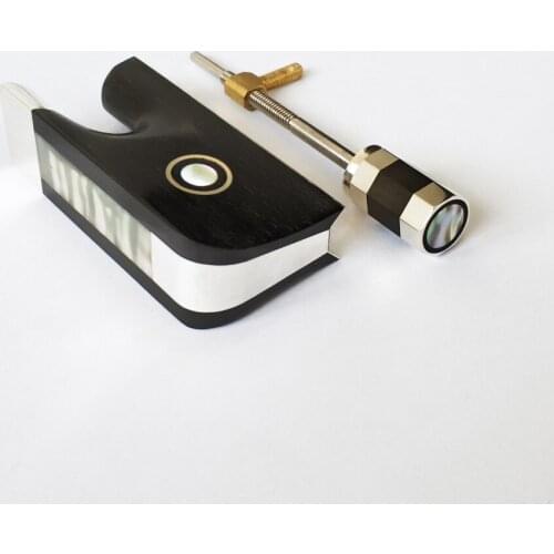 Professional Level Silver Mounted Ebony Frog for 4/4 Cello Bow EB01