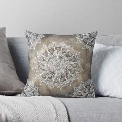 Boho Chic Grunge Mandala Throw Pillow Cushion Cover Polyester throw pillows case on sofa home living room car seat decor 45x45cm
